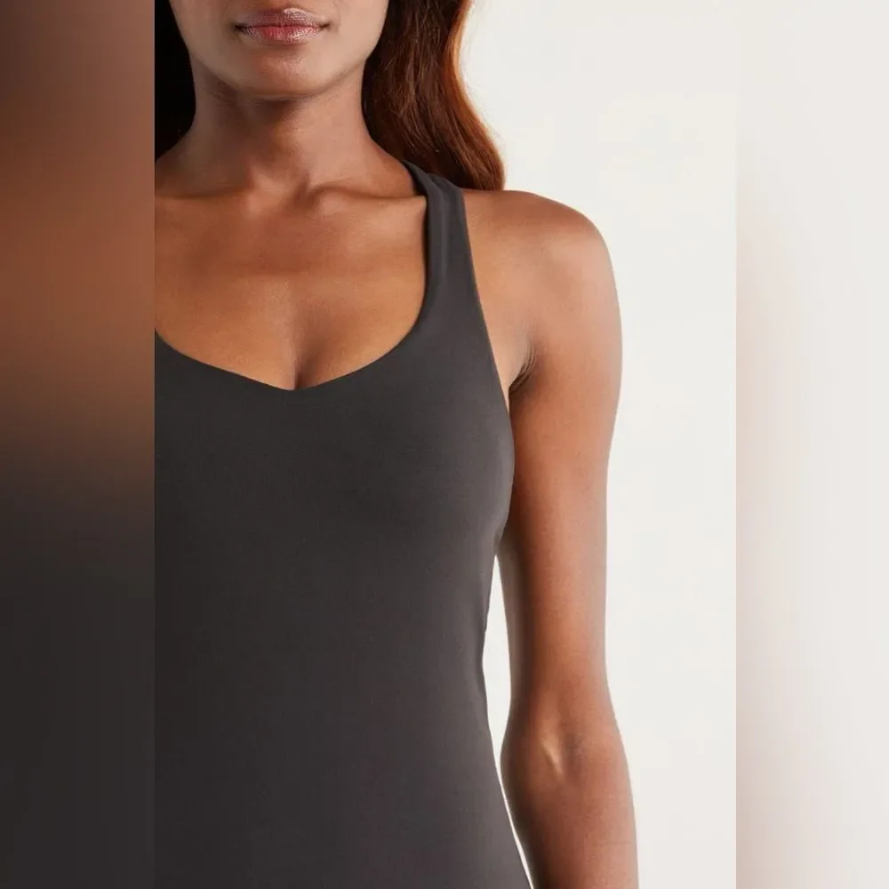 Vuori Halo Racerback Midi Tank Dress Size Large in Black